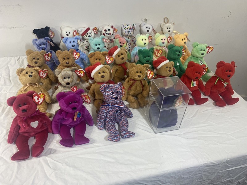Vintage Rare Beanie Babies TY Bears Lot of 32! Princess Diana, The End and more!