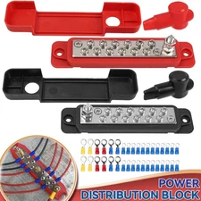 12 Way Bus Bar Terminal 12V Block DC 180A Power Distribution Car Boat Marine 2Pc