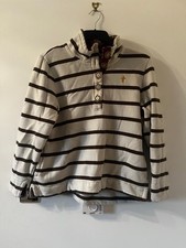 Toggi brown and cream striped polo shirt #preppy #polo  Size 18