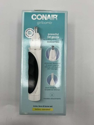 Conair Girlbomb Nose Ear Face & Brow Trimmer Set w/ LED Light   New