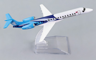 16cm Aero Mongolia ERJ-145   Passenger Airplane Diecast Aircraft Plane Model