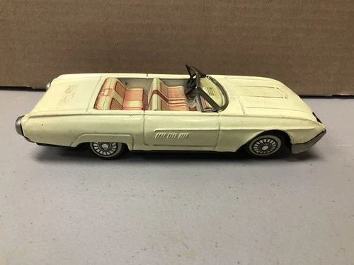 Bandai Japan 60’s Ford Thunderbird Convertible Tin Toy Car