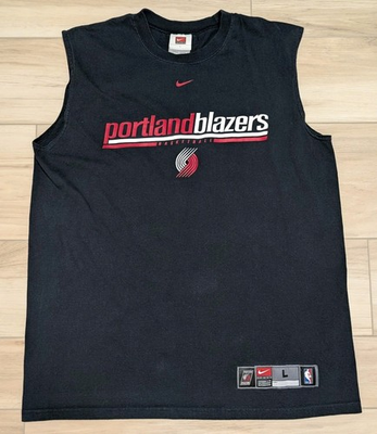 #ad Vintage Y2K 2001 Nike NBA Portland Trail Blazers Tank Top Size L Basketball $27.29
