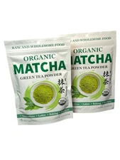 (2X) Organic Matcha Green Tea Powder 4 oz Cherie Sweet Heart Smoothie Latte