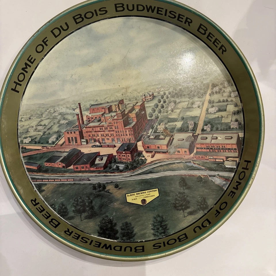 Винтажный пивной поднос Dubois Budweiser растение Dubois, Пенсильвания! - Изображение 2 из 4