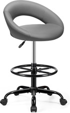 Bestfair Drafting Chair For Standing Desk Height Adjustable Rolling Stool With