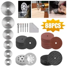 88pc Diamond Cutting Wheel For Dremel Rotary Tool Die Grinder Metal Cut Off Disc