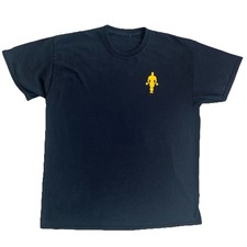 Gold s Gym Black T Shirt Adult Large Classic Bodybuilder Logo Fitness Gym Tee