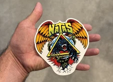 Santa Cruz Natas Kaupas Panther  Skateboard Surf Skate Sticker 4" Screaming Hand