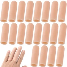 20 PCS Gel Finger Sleeve Protectors, Silicone Clear Finger Support, Finger Sl...