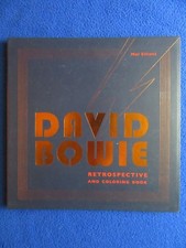 DAVID BOWIE RETROSPECTIVE & BLACK/RED FOIL COLORING BOOK 2016 VERY HARD TO FIND!