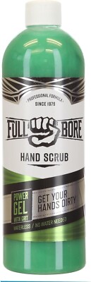 Full Bore Power Gel Waterless Hand Cleaner with Grit, 16 oz Squeeze Bottle