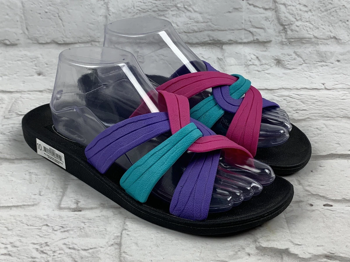Ladies multi deals coloured sandals