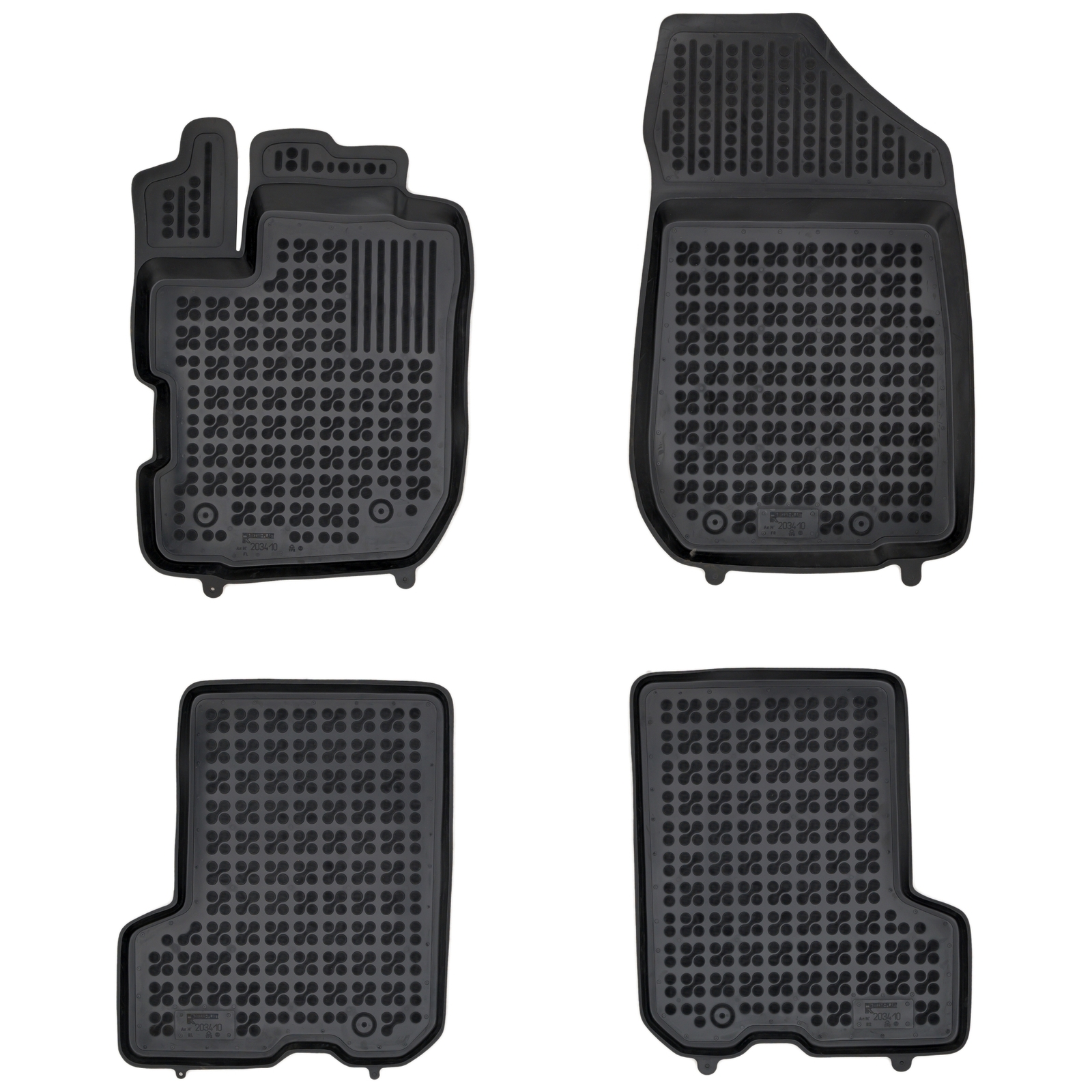 Tapis de sol caoutchouc Rezaw-Plast antidérapant avec rebords hauts pour Sandero 2019