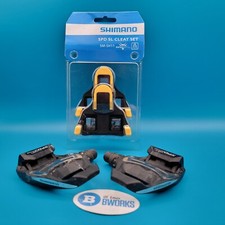 EUC! Shimano PD-R550 SPD-SL Clipless Road Bike Pedals w/ NEW SM-SH11 Cleats   e5