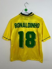 1996 Brazil Home Jersey Ronaldo Nazario "Ronaldinho" S
