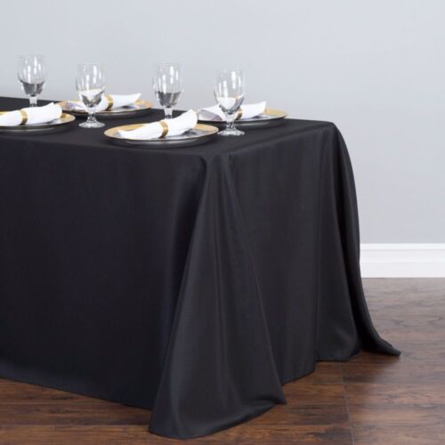 LinenTablecloth 90 x 156 in. Rect Poly Tablecloths,33 Color! Wedding Event Party - Picture 14 of 67
