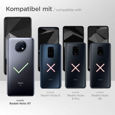 Moex Handyhülle Mit Umhängeband Für Redmi 9T – Handykette 155 Cm, Abnehmbar & Verstellbar, Inkl. Transparenter Silikonhülle