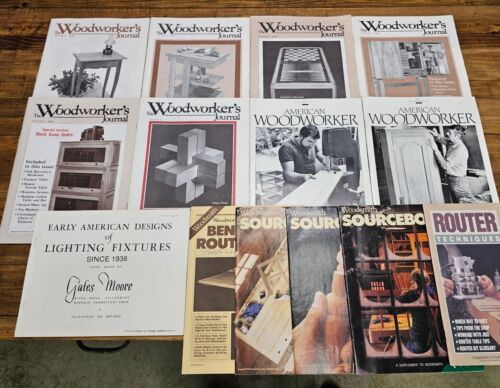 Lot Woodworker's Journal Wood Crafting Carving Magazines & Extras 1989
