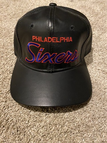 Philadelphia 76ers Sixers Hat Leather 