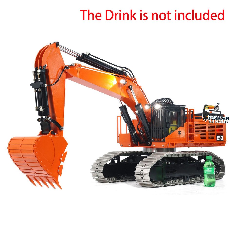 1/8 385CF Giant Hydraulic RC Excavator Heavy Duty Sound Light Smoke ...
