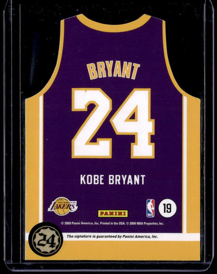2009 Panini Threads Home Away Jersey Die Cut Kobe Bryant Auto Autograph