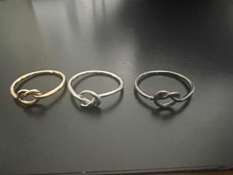 Topshop Knot Rings Set Of Three