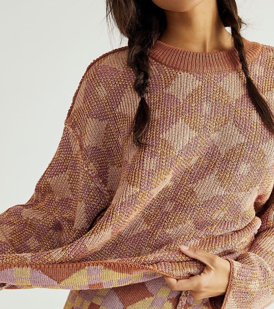 Beach Malibu Pattern Sweater Reversible 