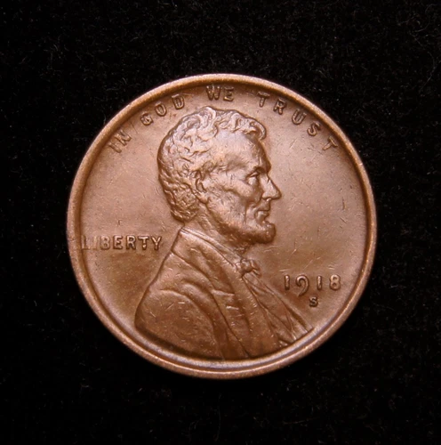 1918-S Lincoln Wheat Cent AU