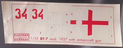 Eastern Express | No. ? | 1:35  Tank BT-7 Mod. 1937 With Antiaircraft Gun Decals