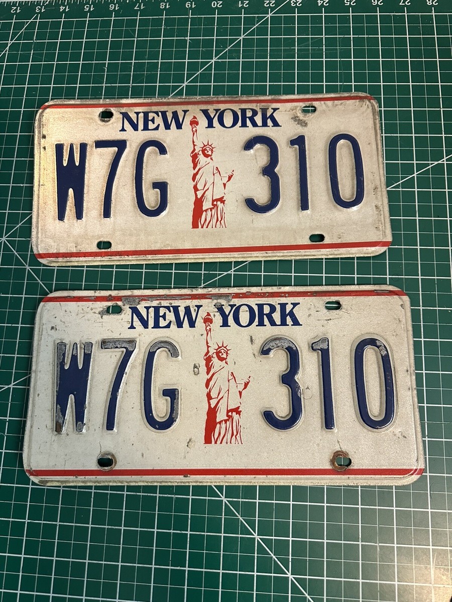 Vintage Pair of Late 1980's New York License Plates | eBay