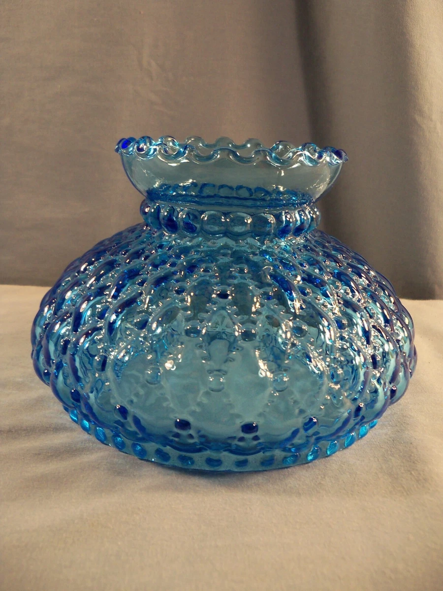 Blue glass on sale lamp shade