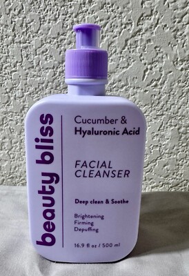 Beauty Bliss ~ Cucumber & NWT Hyaluronic Acid Deep Facial Cleanser 16.9 fl oz