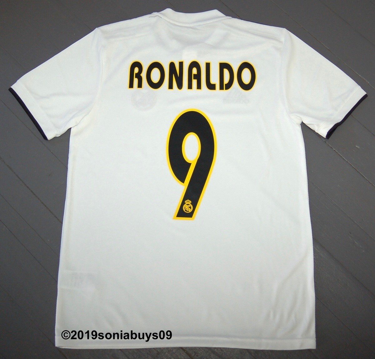 Adidas Men's RONALDO Real Madrid Home Soccer Jersey, DH3372, White, Size S