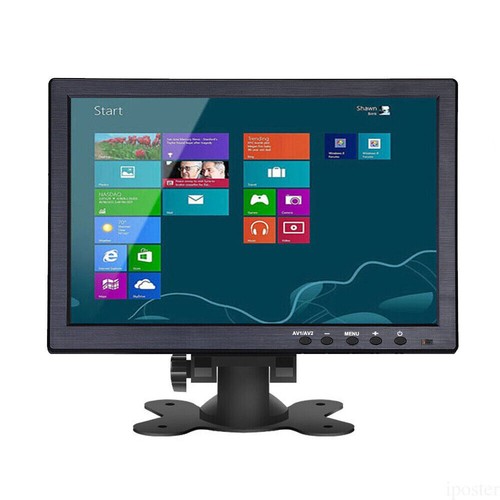 10.1" Mini TV IPS Display Portable Monitor AV VGA HDMI Security USB LCD Screen - Picture 2 of 12