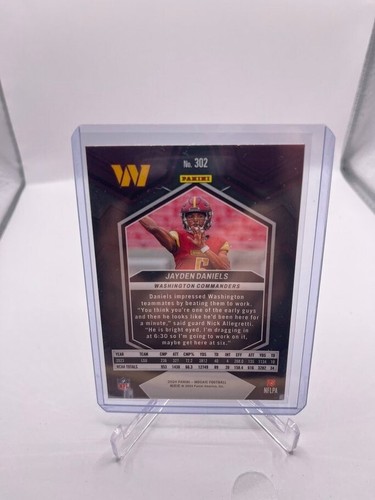 2024 Mosaic Base Jayden Daniels Rookie RC #302 Washington Commanders LSU - Picture 2 of 2
