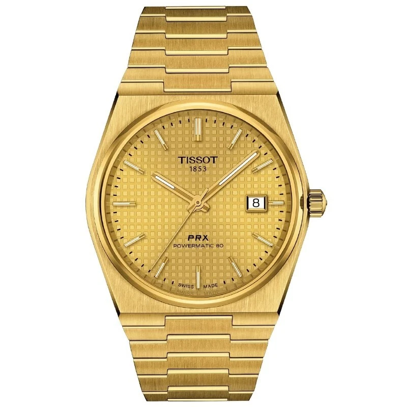 New Tissot PRX 40MM Auto Gold Dial Unisex Watch T1374073302100