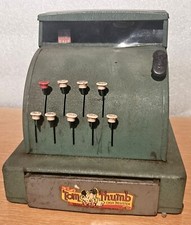 Vintage Tom Thumb 1950s Green Metal Western Stamping Cash Register - repair