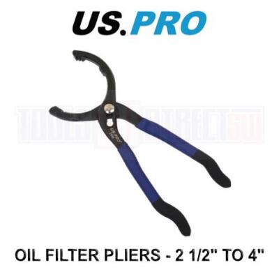 US PRO Oil Filter Pliers - Grips 2 1/2" To 4" Filters, Heavy Duty Tool #3930 2 thumbnail image