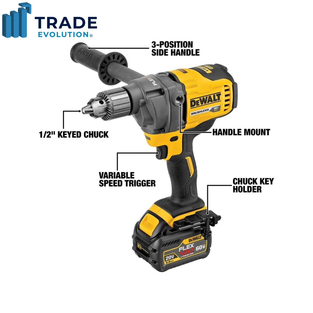 Dewalt 60v mixing drill hotsell