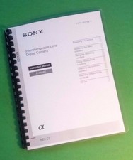 Owners Manual for Sony NEX-C3 NEXC3 NEX-C3A C3K Camera 86 Pages W/Clear Covers
