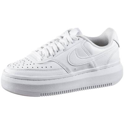 W Nike Sneaker ''Court Vision Alta Ltr'' white/white-white, Retro Plateau Sneaker