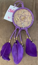 JUSTICE EARRINGS 6 SWEET SUMMER DREAM CATCHER PURPLE FEATHERS SUPER CUTE 