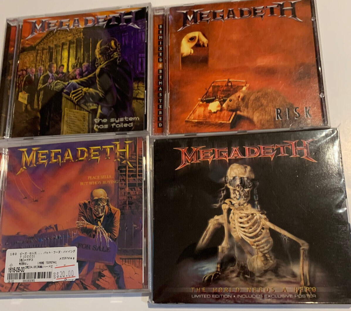 Megadeth CD lot set world needs hero +Peace Sells But Who's Buying