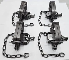 (PK4) Duke # 2 Square Jaw Coil Spring Trap 0492 Coyote Bobcat Fox Lynx Trapping