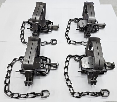 (PK4) Duke # 2 Square Jaw Coil Spring Trap 0492 Coyote Bobcat Fox Lynx Trapping