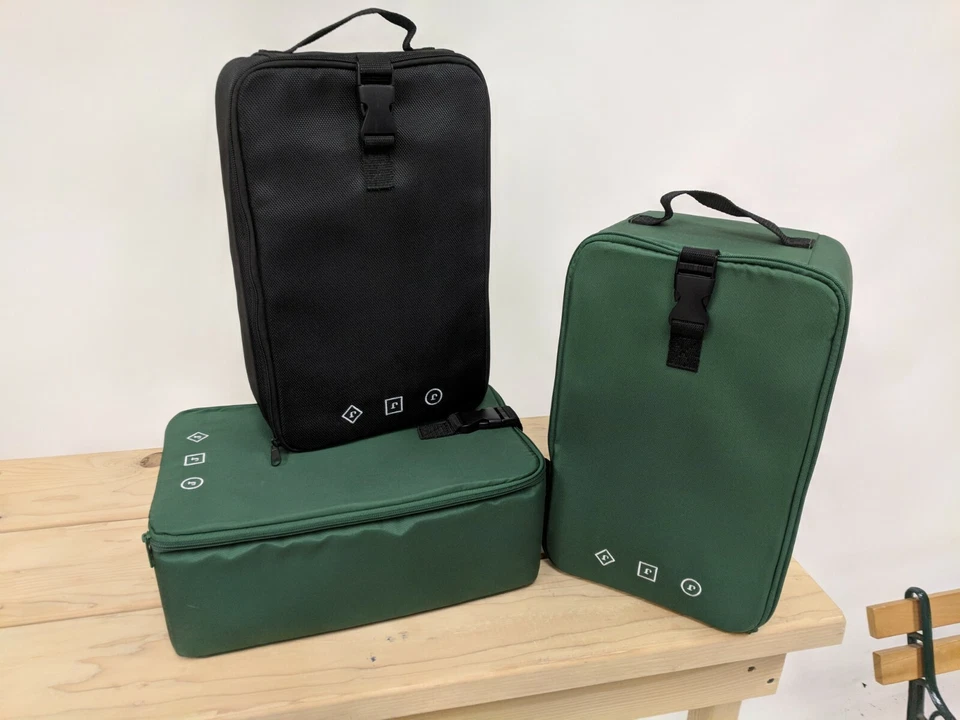 Green Jack by Jill-E Camera Luggage Bag; Nylon; Tan Interior; 13"x8"x6" - Image 3 of 3