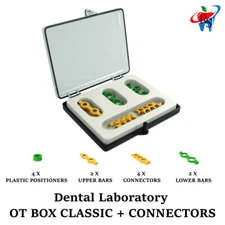 Dental Lab Implant Castable Attachment Kit OT Box Classic Normal + Connectors