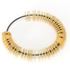 18k Solid Gold Thin Disk Spacer Beads Flat Cap Divider Component 10 pieces