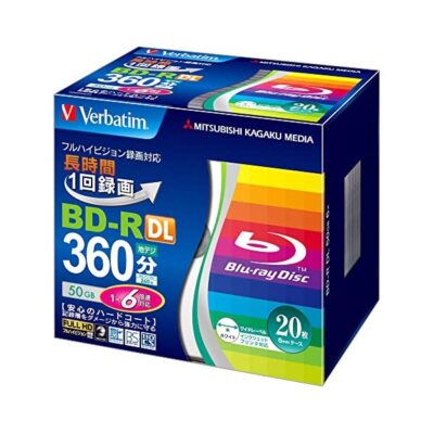 20 Verbatim Bluray Disc 50 GB BD-R Dual Layer 6x Speed Inkjet Printable Spin JP